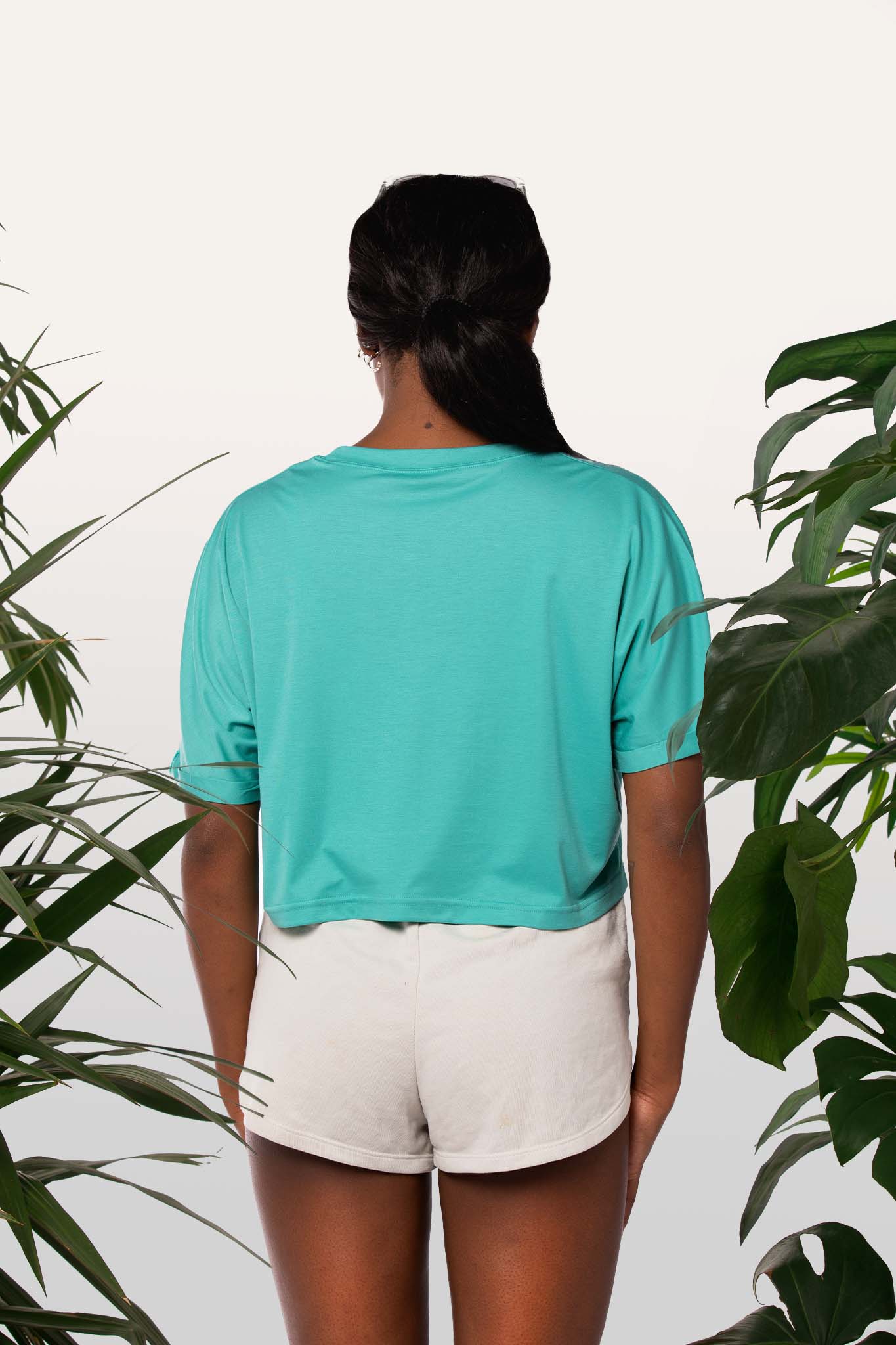 T-shirt Oversize Crop One Size - Ocean